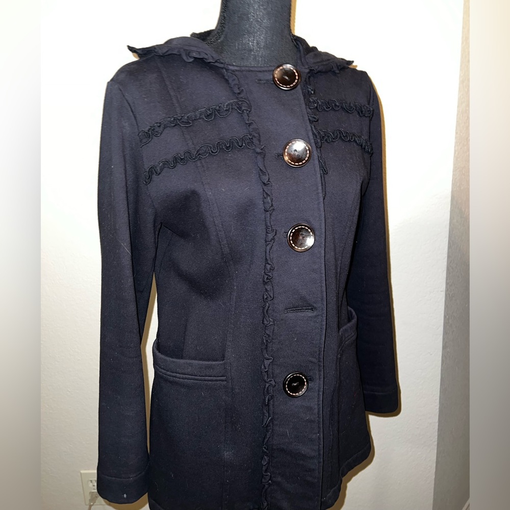 Stella Starr Black Button Up Coat
